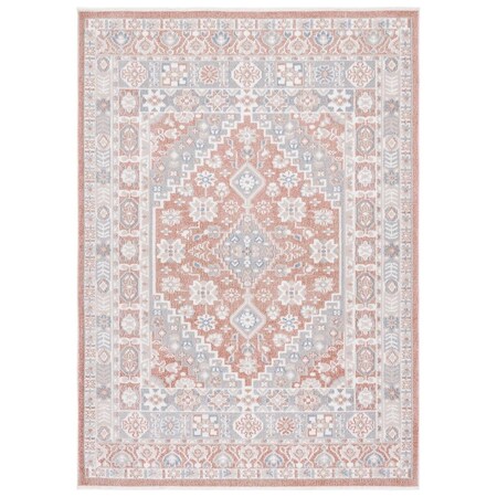 Safavieh 8 x 10 ft. Blair Washable Power Loomed Rectangle Area Rug Rose & Grey BLR206U-8